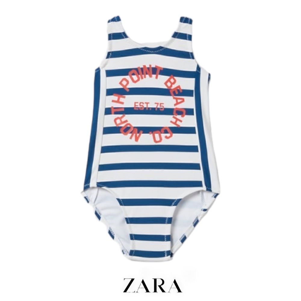 ZARA Kids | Blue | STRIPED SWIMSUIT